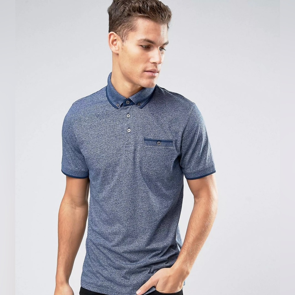 Ted Baker Marl Polo - Size Large